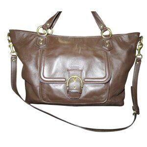 Coach  2013 Campbell Izzy Mahogany Brown Leather Satchel Handbag Crossbody Bag
